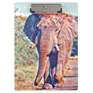 Aquarellelefant Klemmbrett