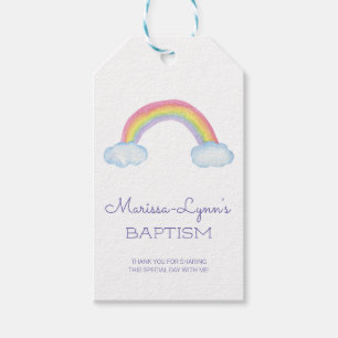 Aquarellenbogen und Wolken Taufe Christening Geschenkanhänger