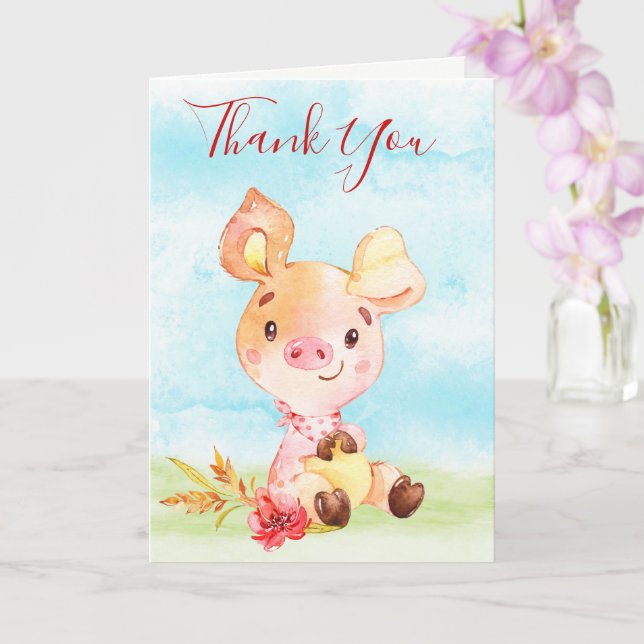 Aquarellenfarm Vielen Dank Karte (Orchidee)