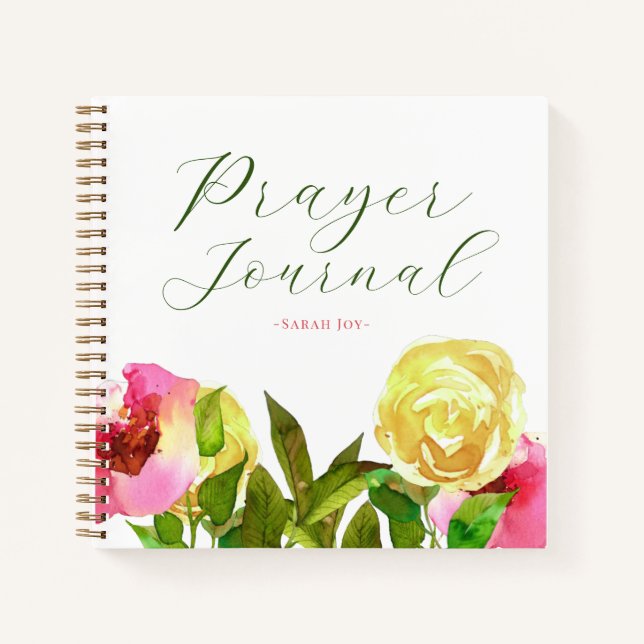 Aquarellengebet Journal Notizbuch (Vorderseite)