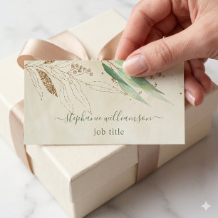 Aquarellenkarte & Gold Business Card Visitenkarte
