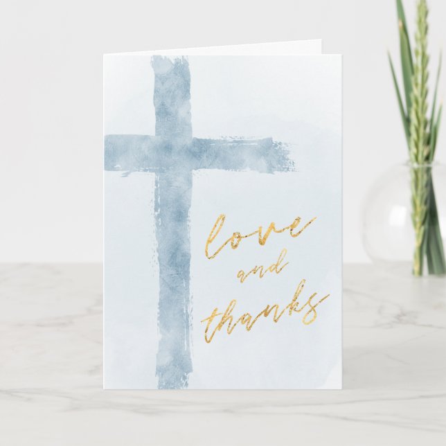 Aquarellenkarte Heiliges Kreuz Danke Karte (Vorderseite)