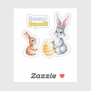 Aquarellenkarte Osterkarte für den Frühlingsurlaub Aufkleber