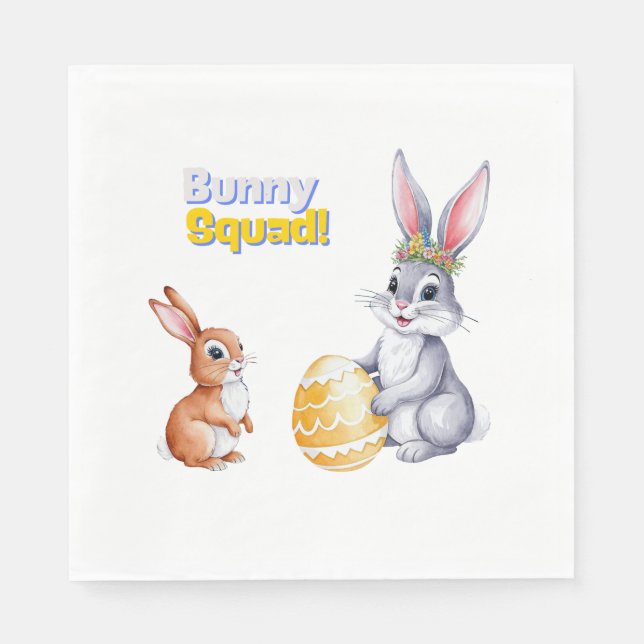 Aquarellenkarte Osterkarte für den Frühlingsurlaub Serviette (Vorderseite)