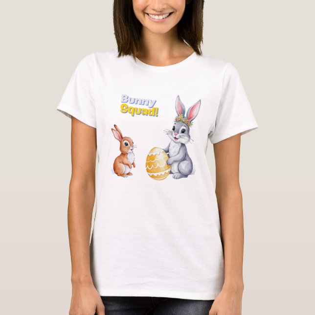 Aquarellenkarte Osterkarte für den Frühlingsurlaub T-Shirt (Vorderseite)