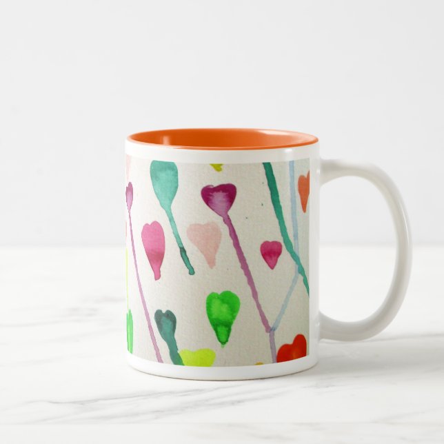 Aquarellenkur Zweifarbige Tasse (Rechts)