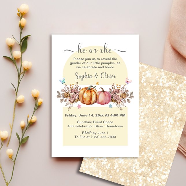 Aquarellenkürbis Einladung (Von Creator hochgeladen)