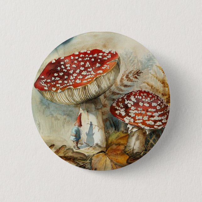 Aquarellenzwerg Button (Vorderseite)