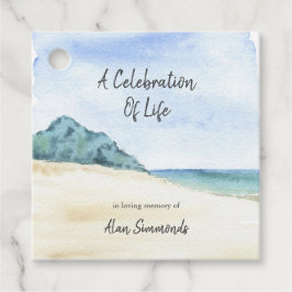 Aquareller Beach-Szene Geschenkanhänger