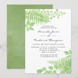 Aquareller Blattwerk Probe Abendessen Einladung