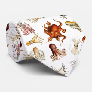 Aquareller Cephalopod Krawatte