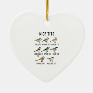 Aquareller Funny Bird Lover Keramik Ornament