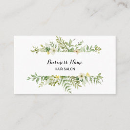 Aquareller Grüner Foliage Salon Treuekarte