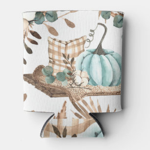 Aquareller Herbst: Farbiges Pumpkinemodell Dosenkühler