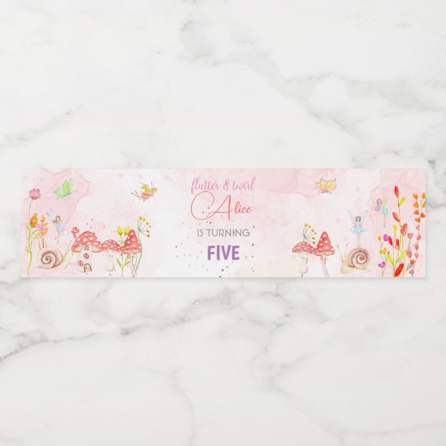 Aquareller-Kindergeburtstag im Garten (Einzelnes Label)