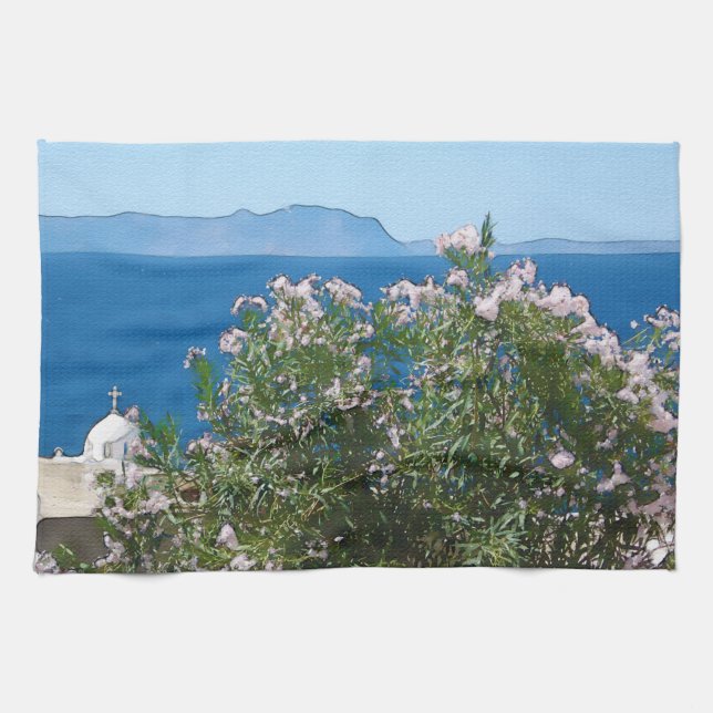 Aquareller Meerblick Handtuch (Horizontal)