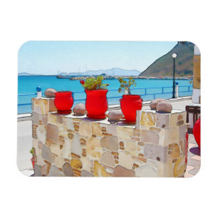 Aquareller Meerblick Magnet