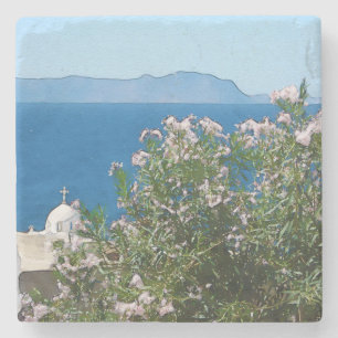 Aquareller Meerblick Steinuntersetzer