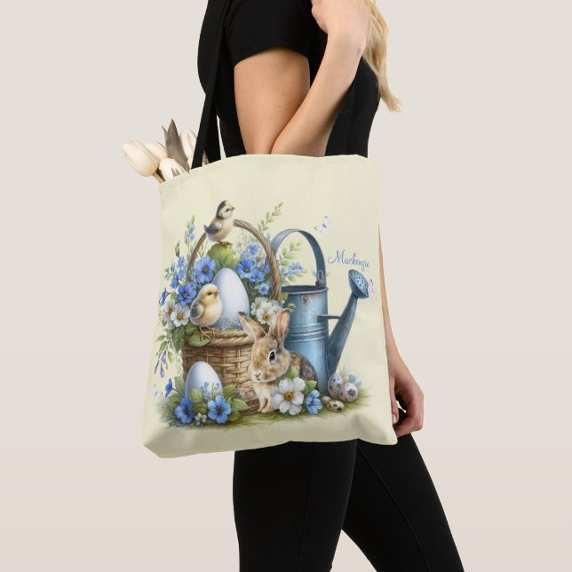Aquareller Ostern Personalisiert Tasche (Von Nahem)