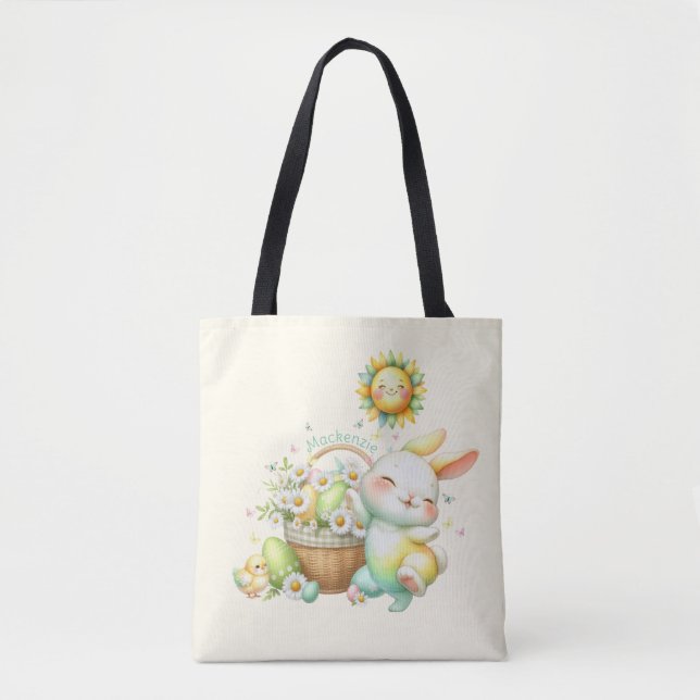 Aquareller Ostern Personalisiert Tasche (Vorderseite)