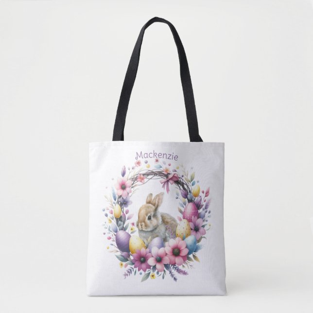 Aquareller Ostern Personalisiert Tasche (Vorderseite)