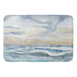 Aquareller Ozean Wave Beach Wohngestaltung Badematte