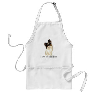 Aquareller Papillon Hund, Haustiere Liebe Schürze