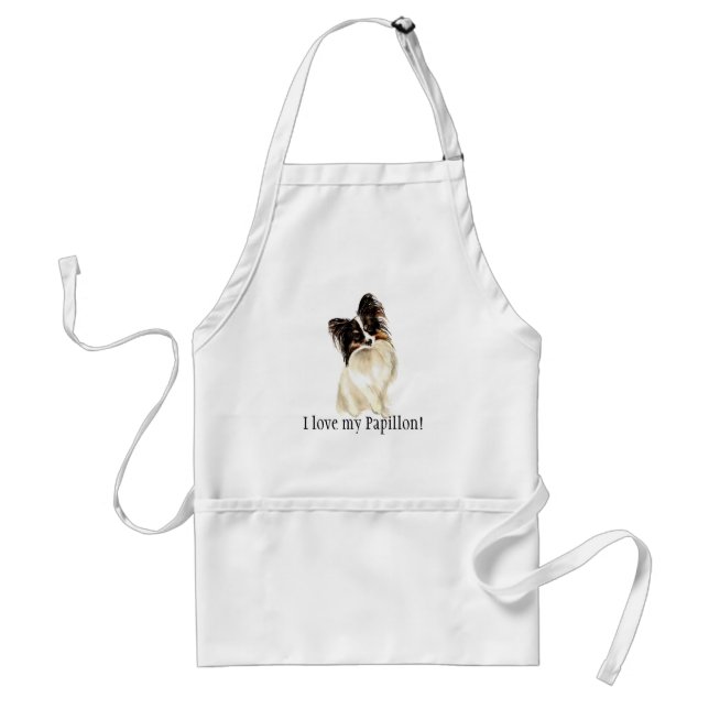 Aquareller Papillon Hund, Haustiere Liebe Schürze (Vorne)