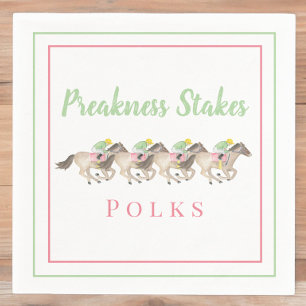 Aquareller Preakness Party Racing Serviette