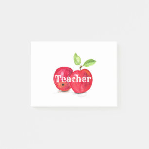 Aquareller Rote Äpfel Lehrer Bildung Obst Post-it Klebezettel