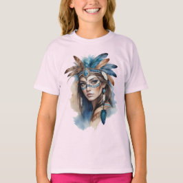 Aquareller Tribal Beauty: Geist der Bohemischen Ku T-Shirt