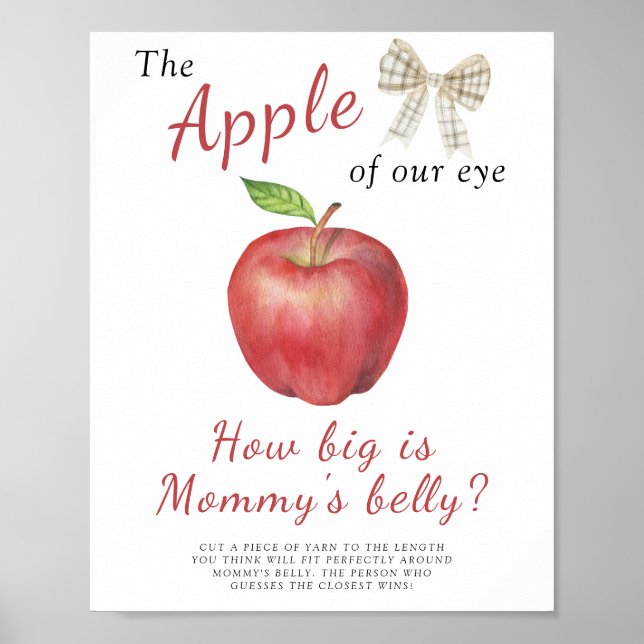 Aquareller - Wie groß ist das Bauchspiel der Mama? Poster (Vorne)