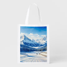 Aquareller Wintersportuntergrund