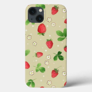 Aquarellerdbeermuster Case-Mate iPhone Hülle