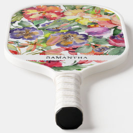 Aquarelles Blumengebirge Party Pickleball Schläger