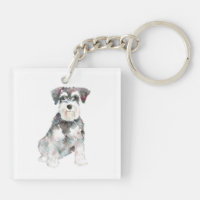 Aquarelles de chien Schnauzer miniature illustrati