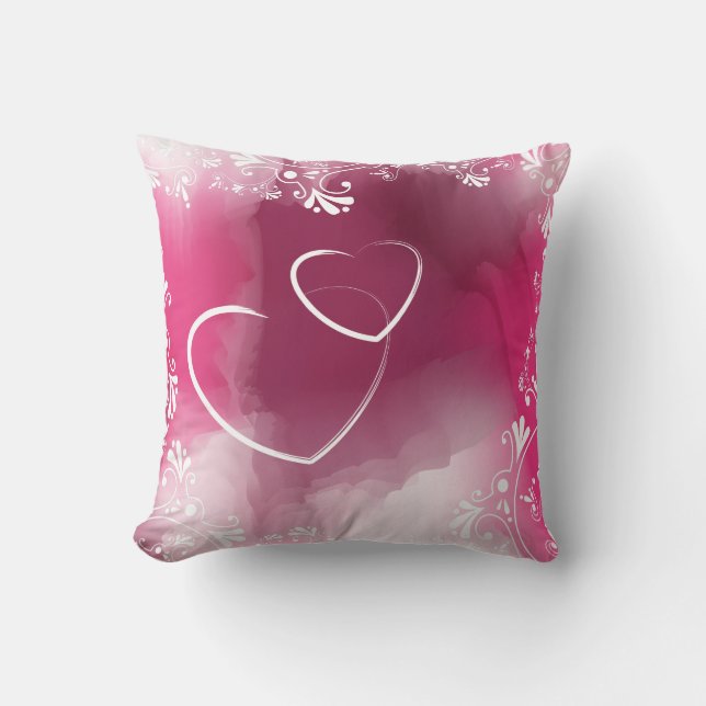 Aquarelles en rose Coussin MoJo américain (Recto)