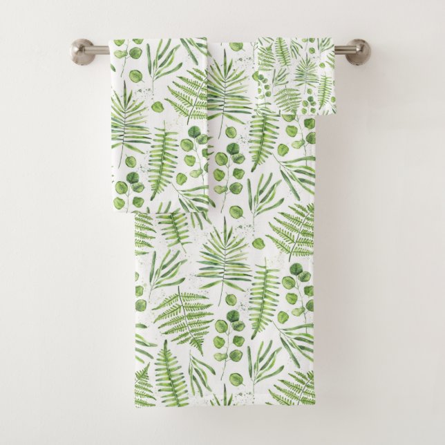 Aquarelles et Motif d'Eucalyptus (En situation)