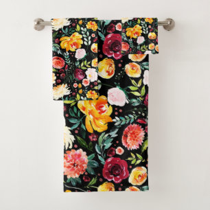 Aquarelles modernes fleurs d'été motif