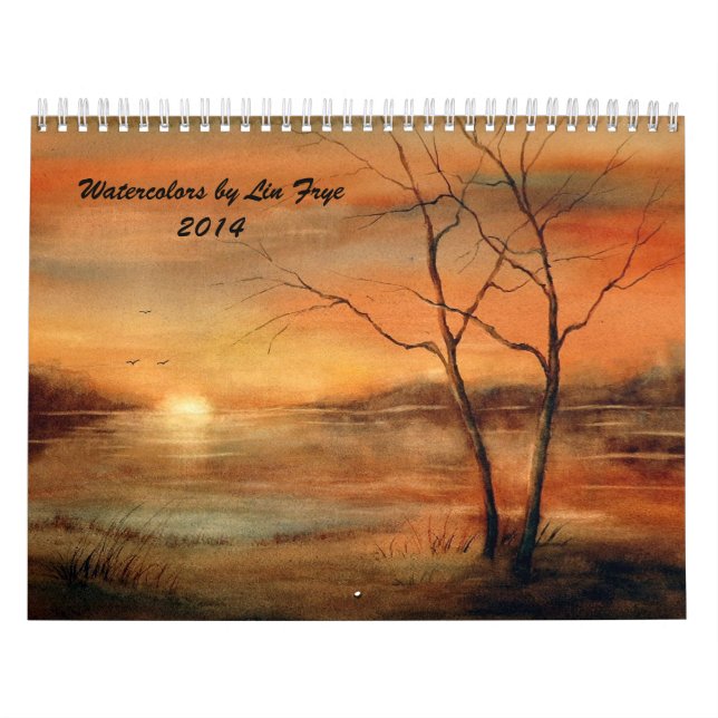 Aquarelles par le calendrier de Lin Frye 2014 (Protection)