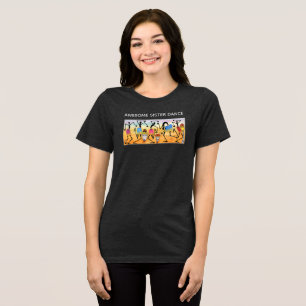 Aquarellfarbe Abstrakt Phantastischer Sister Dance Tri-Blend Shirt