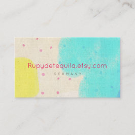 Aquarellfarbe abstrakt Rupydetequila Visitenkarte