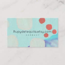 Aquarellfarbe abstrakt Rupydetequila Visitenkarte
