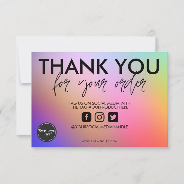 Aquarellfarbe Abstrakt Vielen Dank Media Insert (Vorderseite)