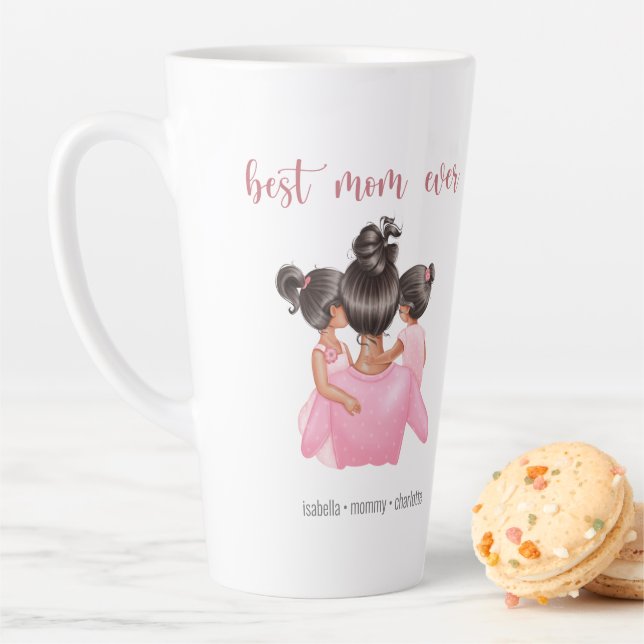 Aquarellfarbe Beste Mama je Personalisiert Milchtasse (Beispiel)