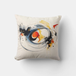 Aquarellfarbe Farbe Doodle Kissen