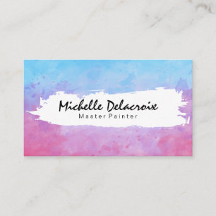 Aquarellfarbe Farbe Textur   Ausdruckskunst Visitenkarte