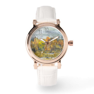 Aquarellfarbe für Herbst Armbanduhr