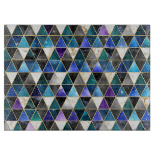 Aquarellfarbe Isometrisch mit Gold und Marmorgalax Schneidebrett