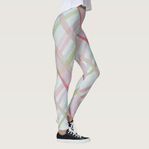 Aquarellfarbe Kariert Leggings